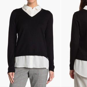 Adrianna Papell Layered Sweater Top Size Small Never Worn
